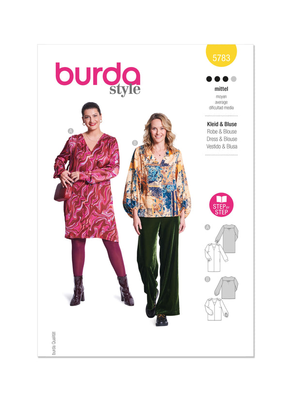 Burda Style Misses' Dress and Blouse Sewing Pattern B5783