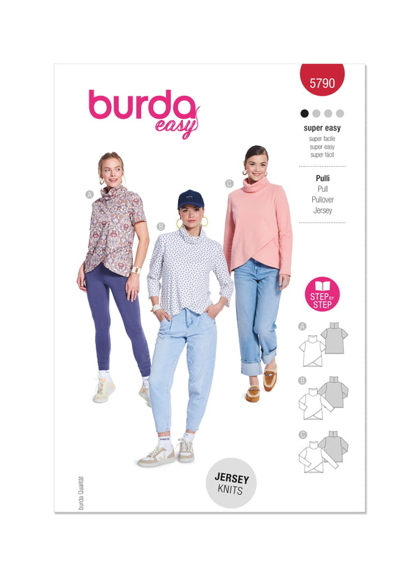 Burda Style Misses' Tops Sewing Pattern for Fashionistas B5790