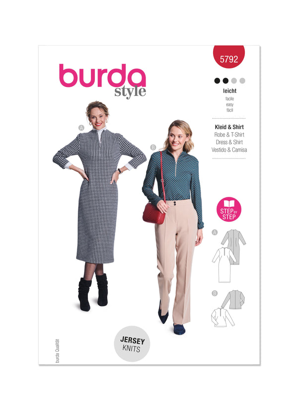 Burda Style Misses' Dress and Top Sewing Pattern B5792