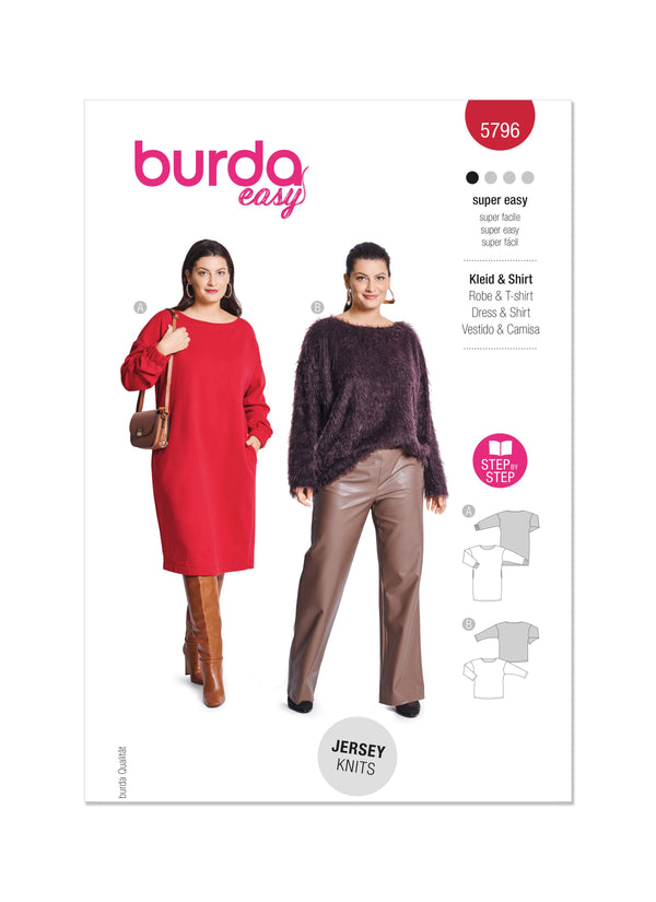 Burda Style Misses' Dress and Top Sewing Pattern B5796