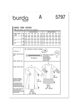 Burda Style Misses' Dress Sewing Pattern for Fashionistas B5797