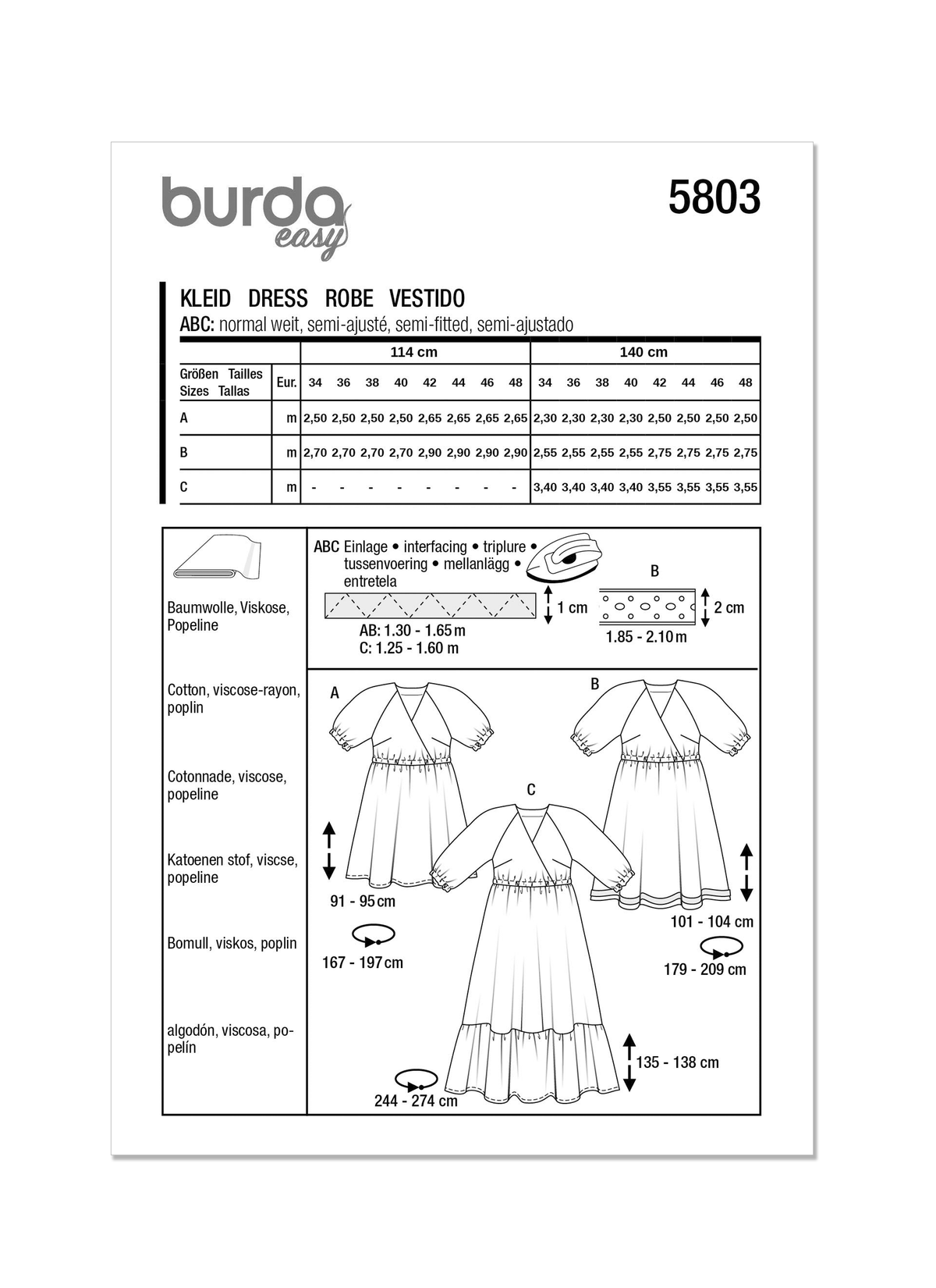 Burda Style Dress Sewing Pattern for Fashion Enthusiasts B5803