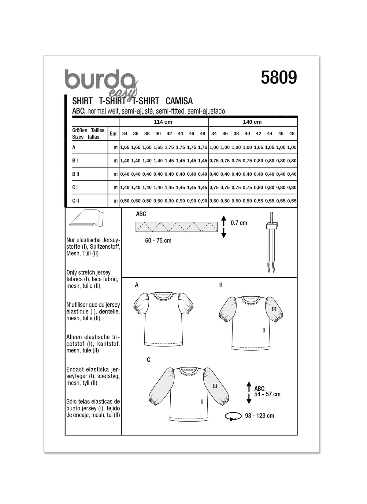 Burda Style Misses' Shirt Sewing Pattern for Fashionistas B5809