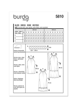 Burda Style Misses' Dress Sewing Pattern for Fashionistas B5810