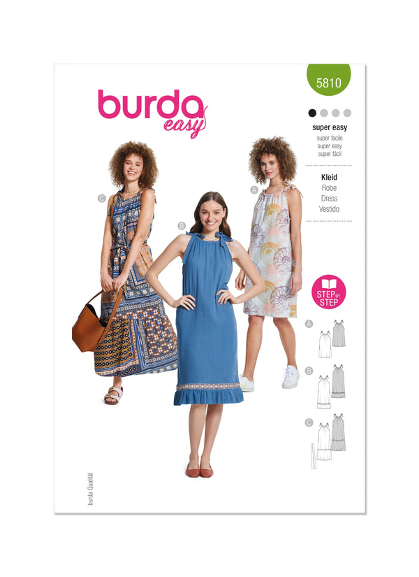 Burda Style Misses' Dress Sewing Pattern for Fashionistas B5810