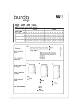 Burda Style Misses' Skirt Sewing Pattern for Fashionistas B5811