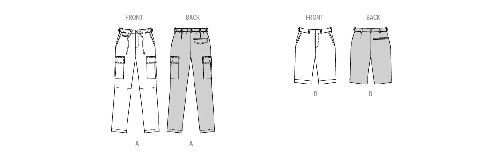 Burda Style Men's Pants Sewing Pattern for Tailored Fit B5814
