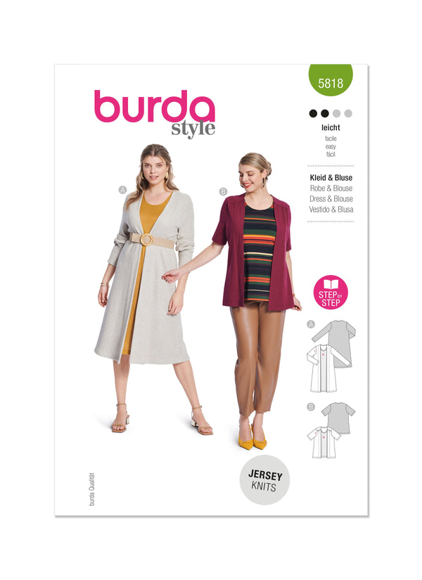 Burda Style Misses' Dress & Blouse Sewing Pattern B5818