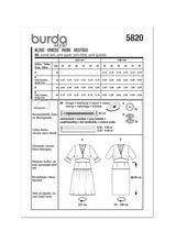 Burda Style Misses' Dress Sewing Pattern for Fashionistas B5820
