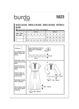 Burda Style Misses' Dress & Blouse Sewing Pattern B5823