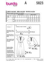 Burda Style Misses' Dress & Blouse Sewing Pattern B5823