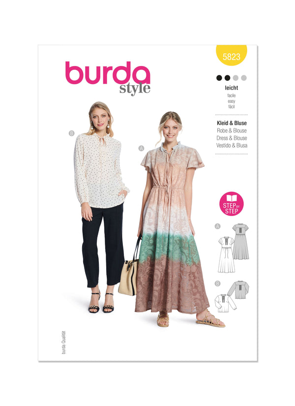 Burda Style Misses' Dress & Blouse Sewing Pattern B5823