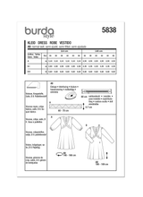 Burda Style Misses' Dress Sewing Pattern for Fashionistas B5838