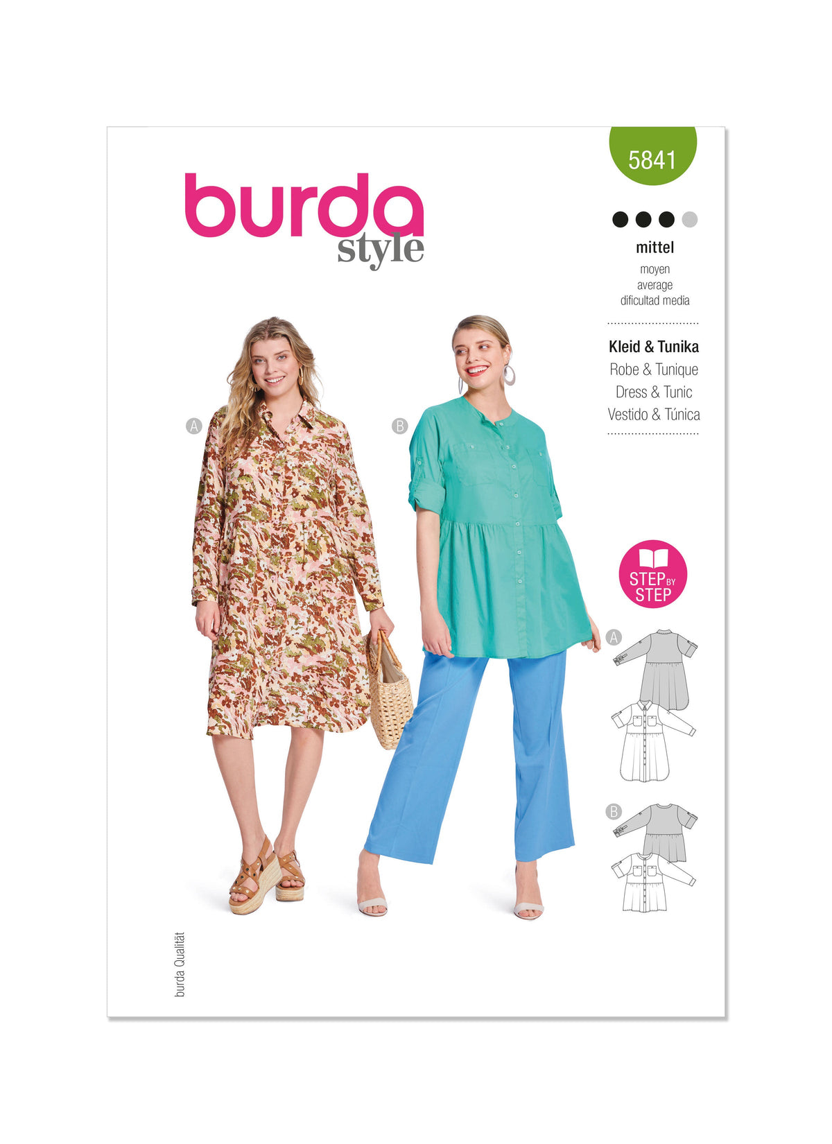 Burda Style Misses' Dress & Tunic Sewing Pattern B5841