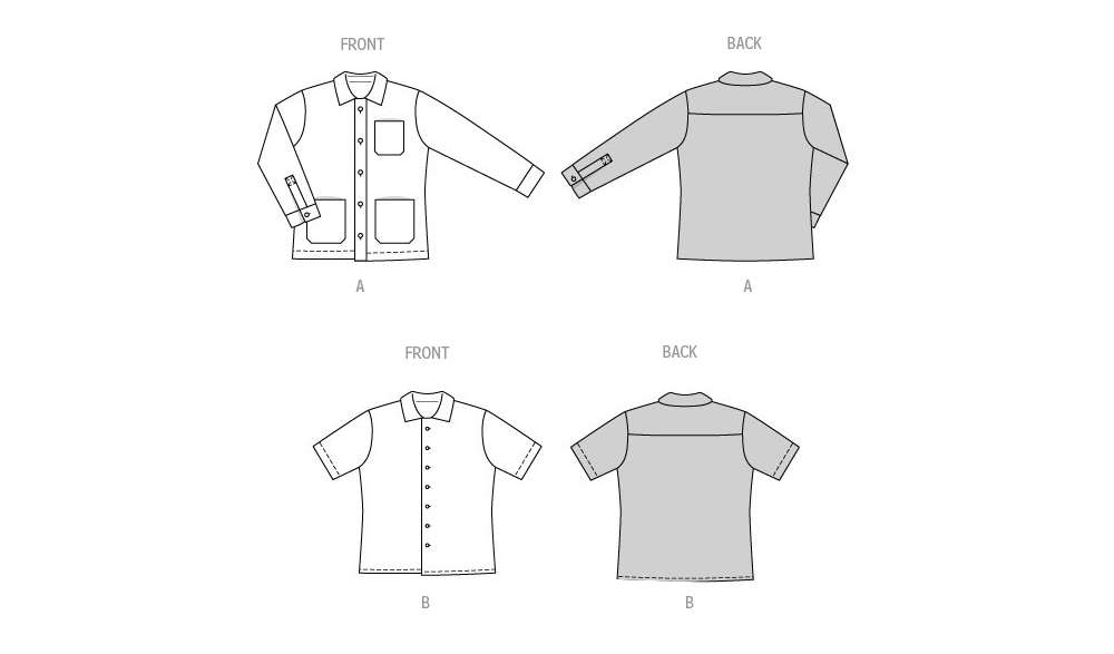 Burda Style Men's Shirt Sewing Pattern for Stylish Tailoring B5842