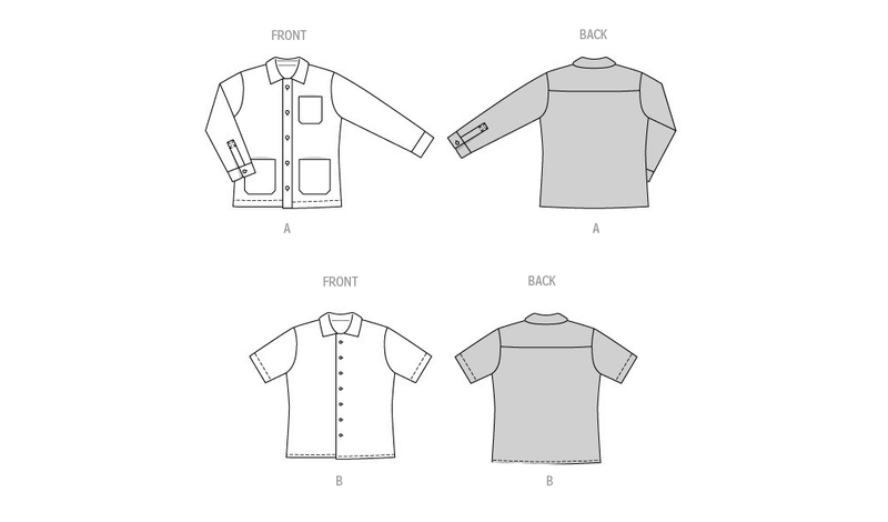 Burda Style Men's Shirt Sewing Pattern for Stylish Tailoring B5842