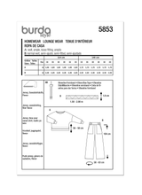 Burda Style Misses' Homewear Sewing Pattern B5853