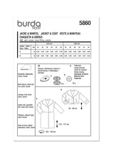 Burda Style Misses' Jacket & Coat Sewing Pattern B5860