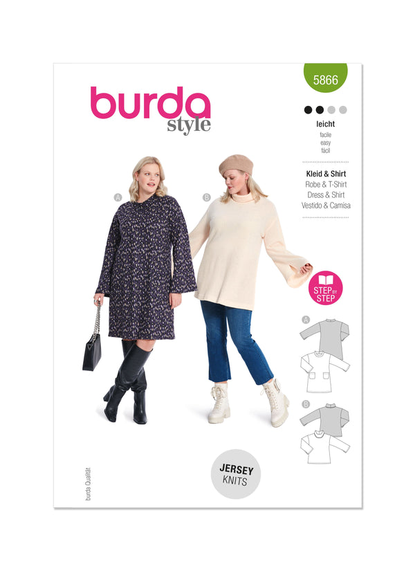 Burda Style Misses' Dress & Top Sewing Pattern B5866