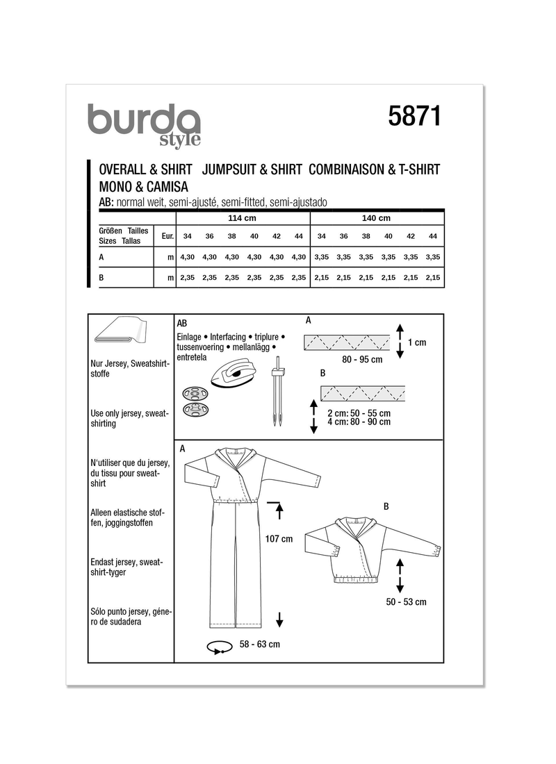 Burda Style Misses' Jumpsuit & Top Sewing Pattern B5871