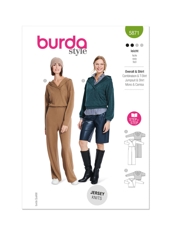 Burda Style Misses' Jumpsuit & Top Sewing Pattern B5871