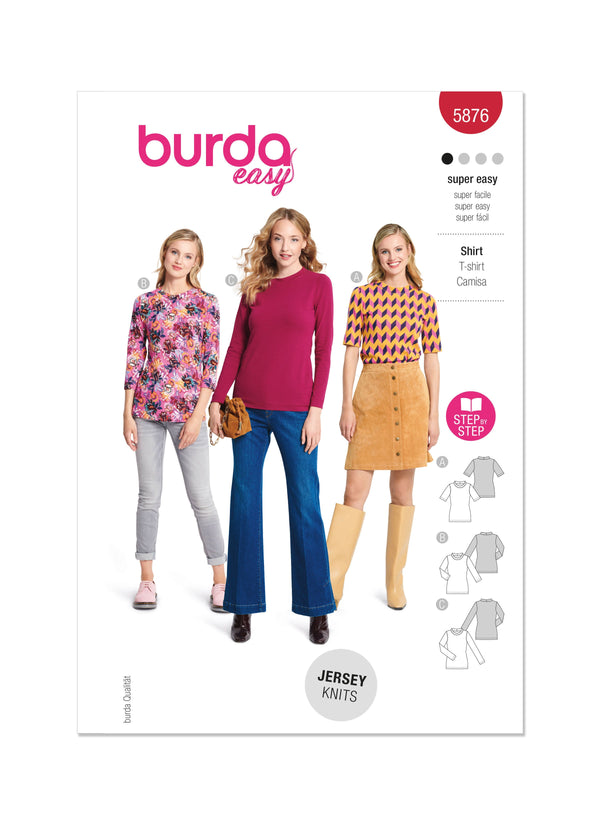 Burda Style Misses' Top Sewing Pattern for Fashion Enthusiasts B5876
