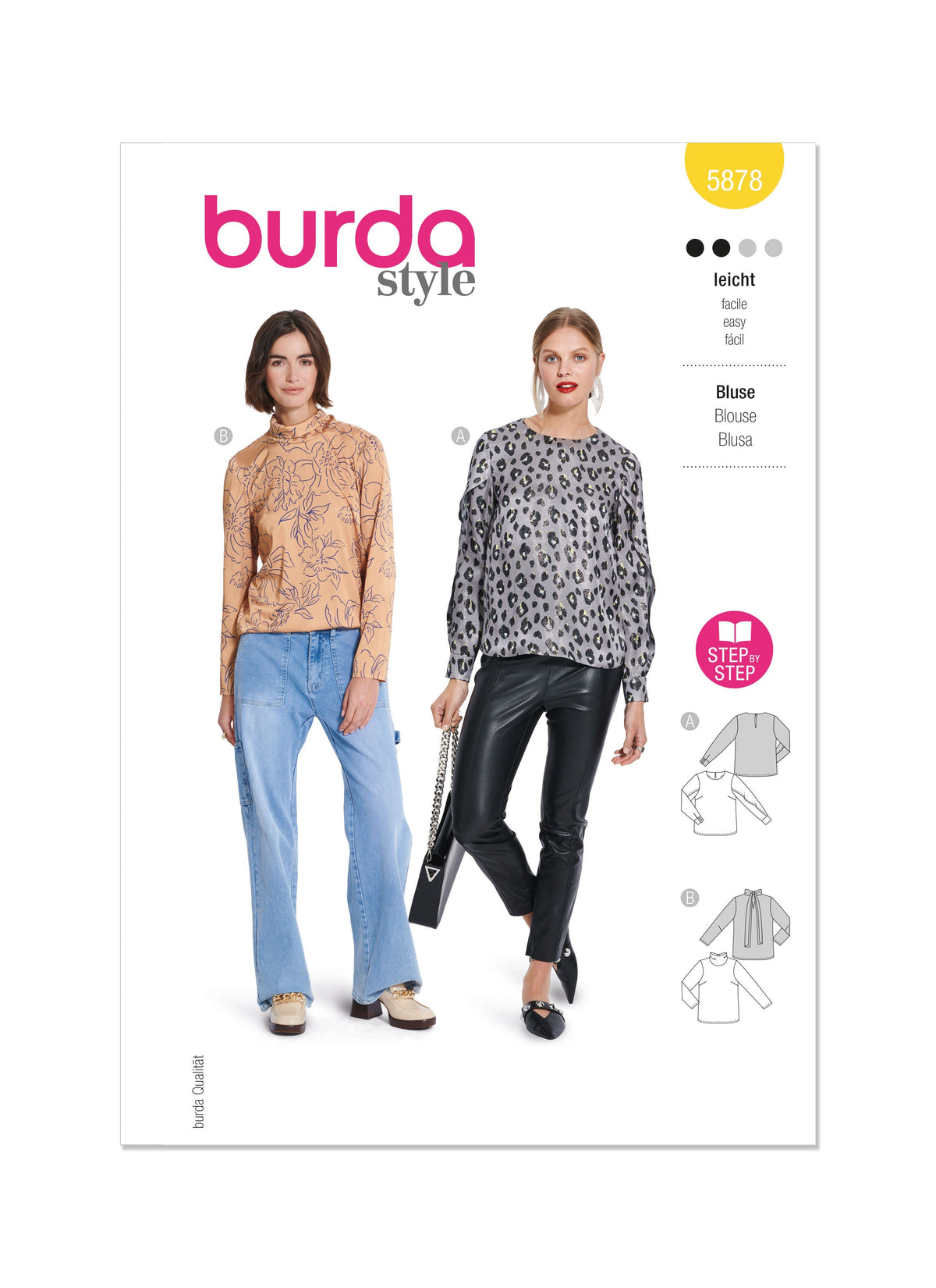 Burda Style Misses' Blouse Sewing Pattern for Fashionistas B5878