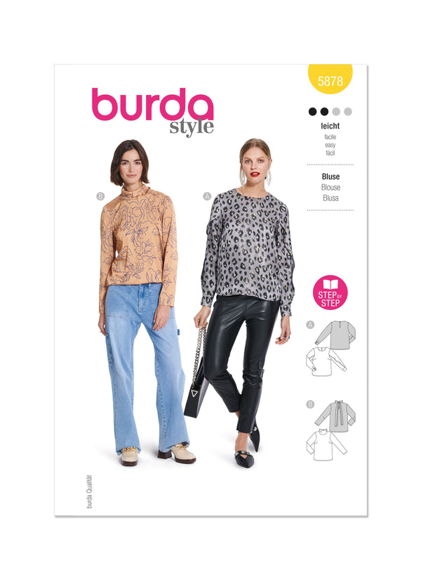 Burda Style Misses' Blouse Sewing Pattern for Fashionistas B5878