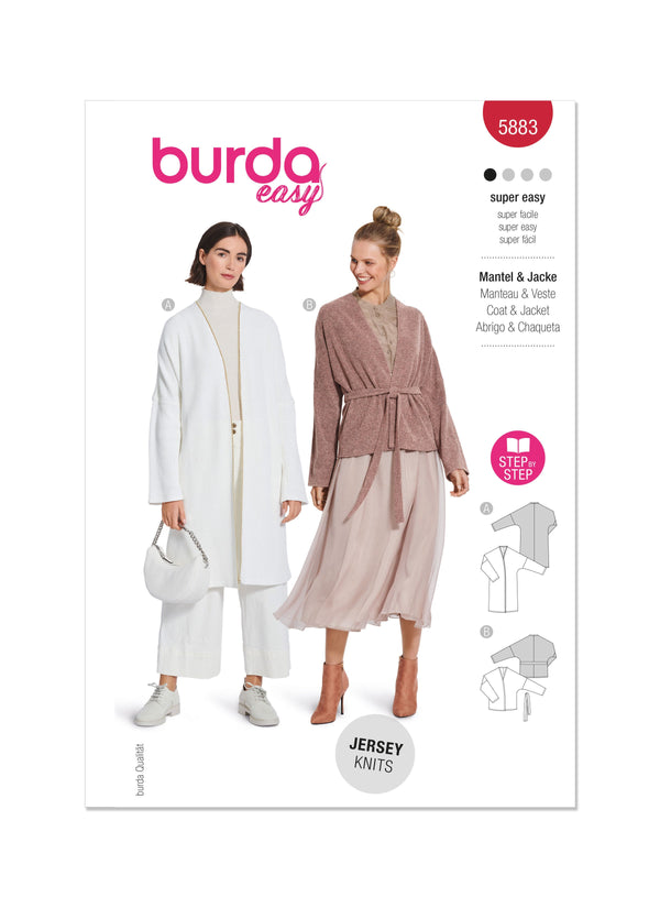 Burda Style Misses' Jacket & Coat Sewing Pattern B5883
