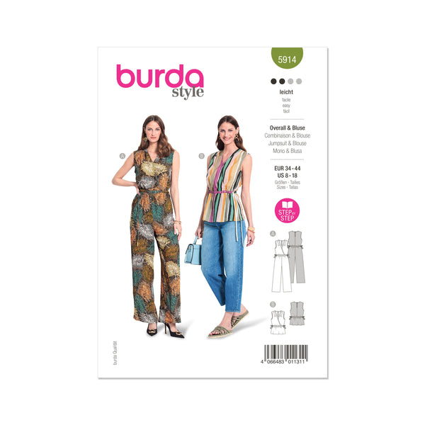 Burda Style Misses' Jumpsuit and Top Sewing Pattern B5914