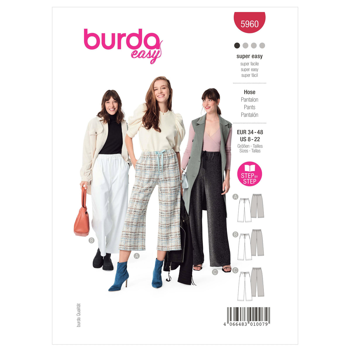 Burda Style Misses' Pants Sewing Pattern for Fashionistas B5960