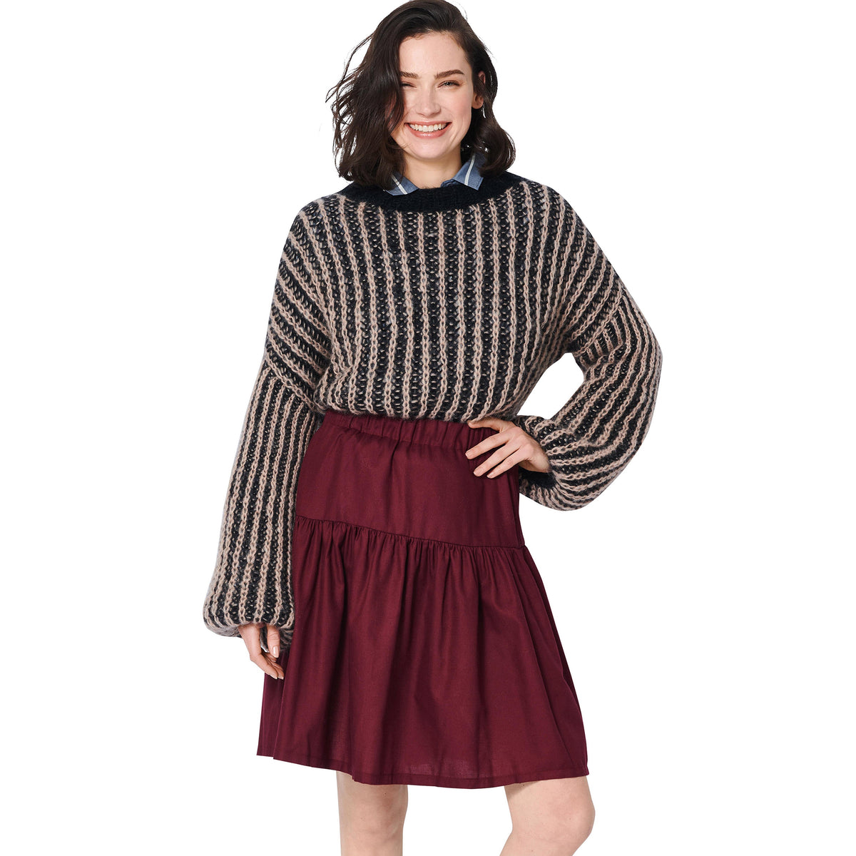 Burda Style Misses' Tiered Skirt with Elastic Waist Sewing Pattern B5978