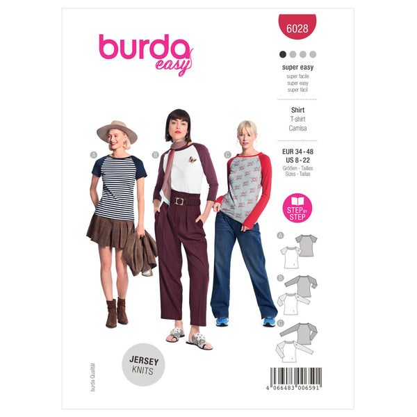 Burda Style Top Sewing Pattern for Fashion Enthusiasts B6028