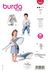 Burda Style Stuffed Animals Bunny & Whale Sewing Pattern B6044