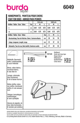 Burda Style Dog Coat Sewing Pattern for Stylish Pets B6049