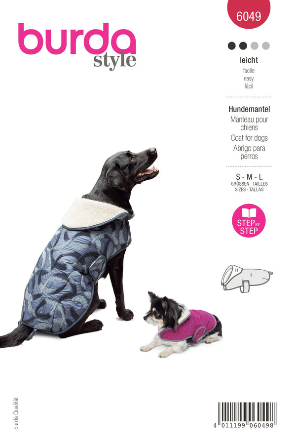 Burda Style Dog Coat Sewing Pattern for Stylish Pets B6049