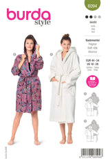 Burda Style Misses' Bathrobe with Hood Sewing Pattern B6094