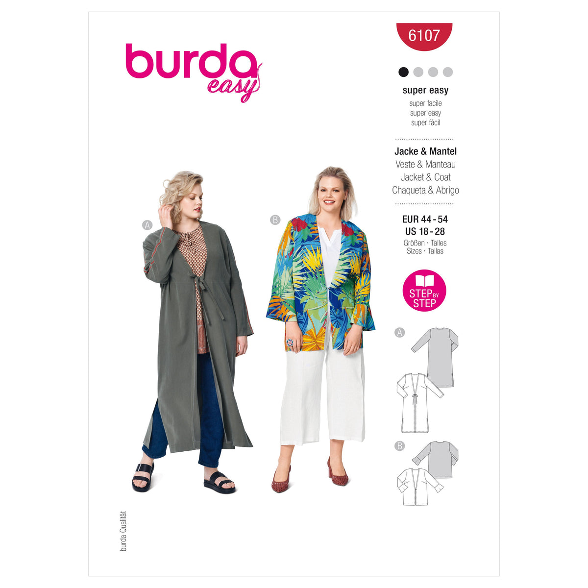 Burda Style Women's Blouson Jacket Sewing Pattern B6107