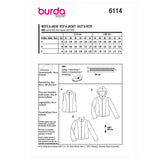 Burda Style Misses' Waistcoat, Vest, Jacket Sewing Pattern B6114