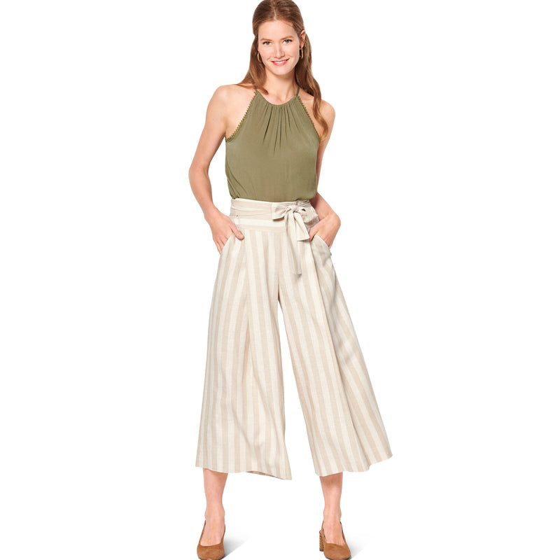 Burda Style Misses' Culottes, Trousers, Pants Sewing Pattern B6138