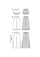 Burda Style Misses Skirt and Pants Sewing Pattern B6199