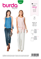 Burda Style Misses Top/Vest Sewing Pattern for Stylish Creations B6201
