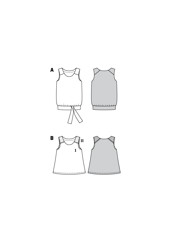 Burda Style Misses Top/Vest Sewing Pattern for Stylish Creations B6201