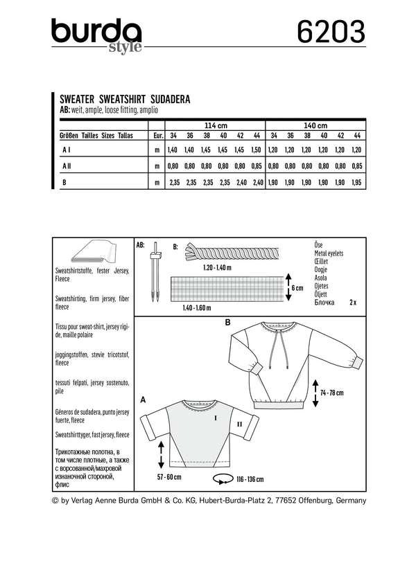 Burda Style Misses Top/Vest Sewing Pattern for Stylish Creations B6203