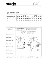 Burda Style Misses Dress Sewing Pattern for Stylish Creations B6205