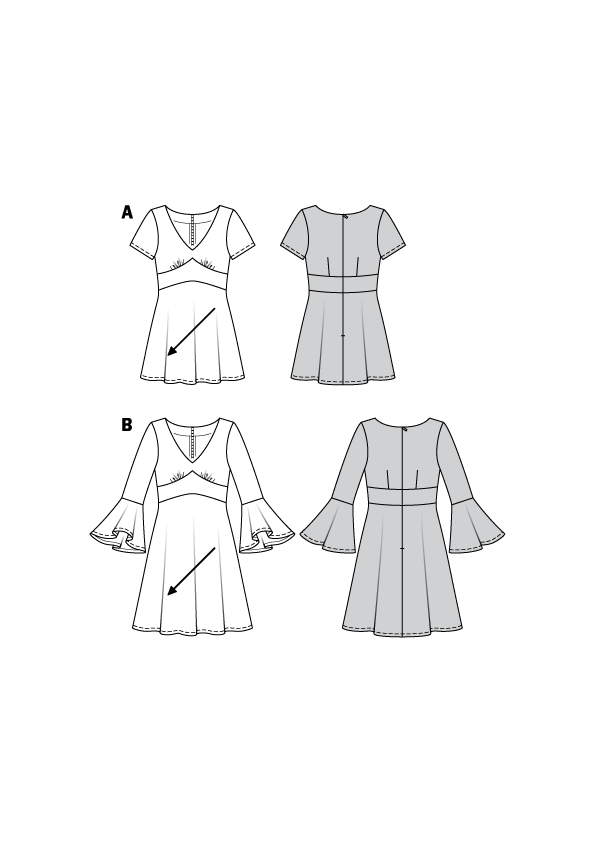 Burda Style Misses Dress Sewing Pattern for Stylish Creations B6205