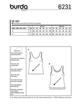Burda Style Misses Top/Vest Sewing Pattern for Stylish Creations B6231
