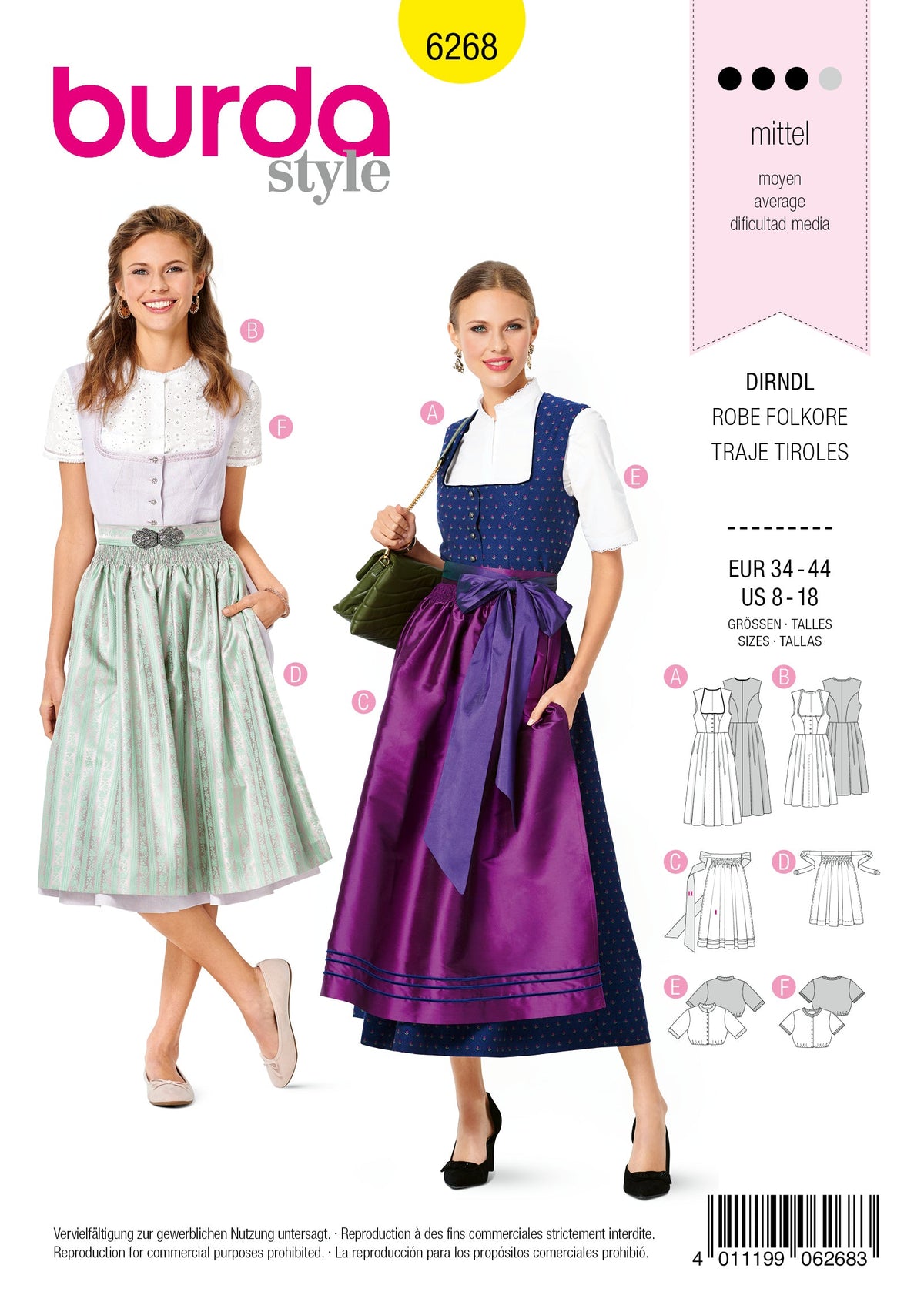 Burda Style Misses Special Occasion Sewing Pattern B6268