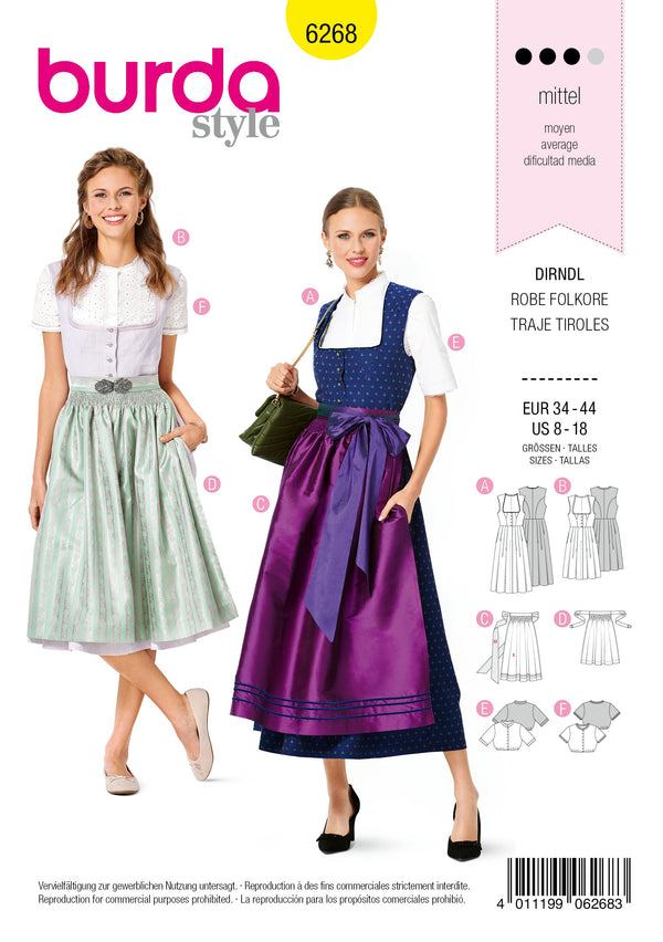 Burda Style Misses Special Occasion Sewing Pattern B6268