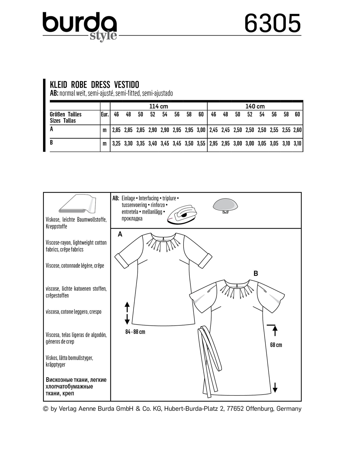 Burda Style Plus Size Sportswear Sewing Pattern for Stylish Outfits B6305